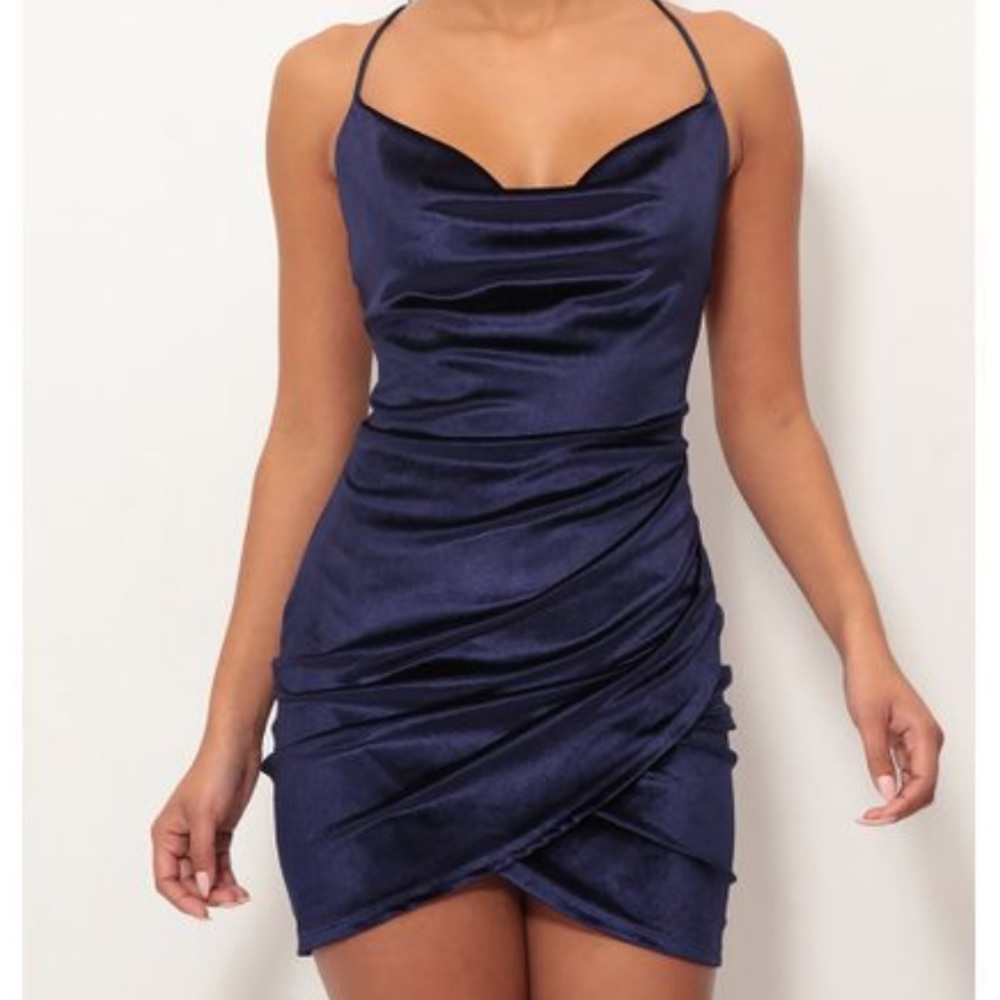 Lucy in the Sky Velvet Midnight Blue Dress